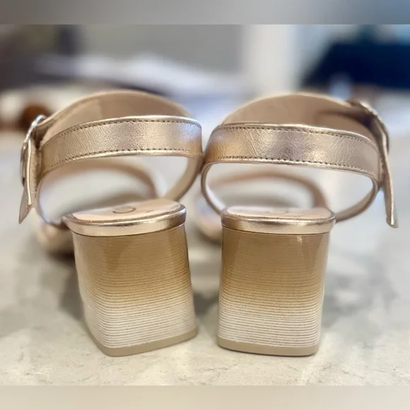 GABOR Gold Heeled Sandals - Picture 7 of 12